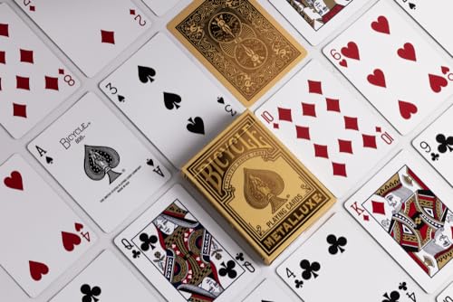 Bicycle Metalluxe Gold Playing Cards - Premium Metal Foil, Poker Size Deck