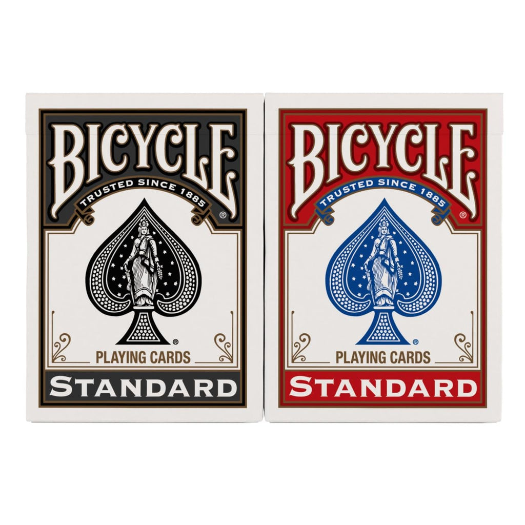 Bicycle Playing Cards 4 Pack: Standard Index Poker Decks in Red and Black for Games & Magic