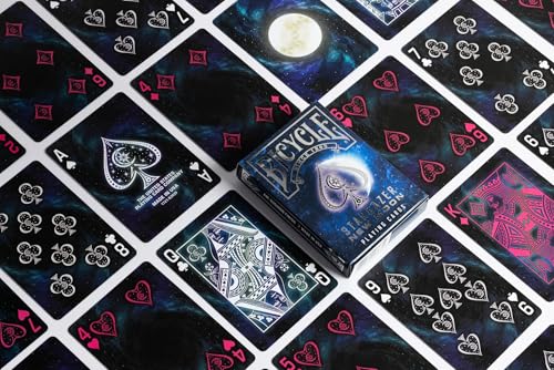 Bicycle Stargazer New Moon Playing Cards – Blue Custom Deck with Silver Foil