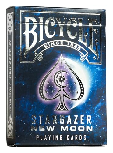 Bicycle Stargazer New Moon Playing Cards – Blue Custom Deck with Silver Foil