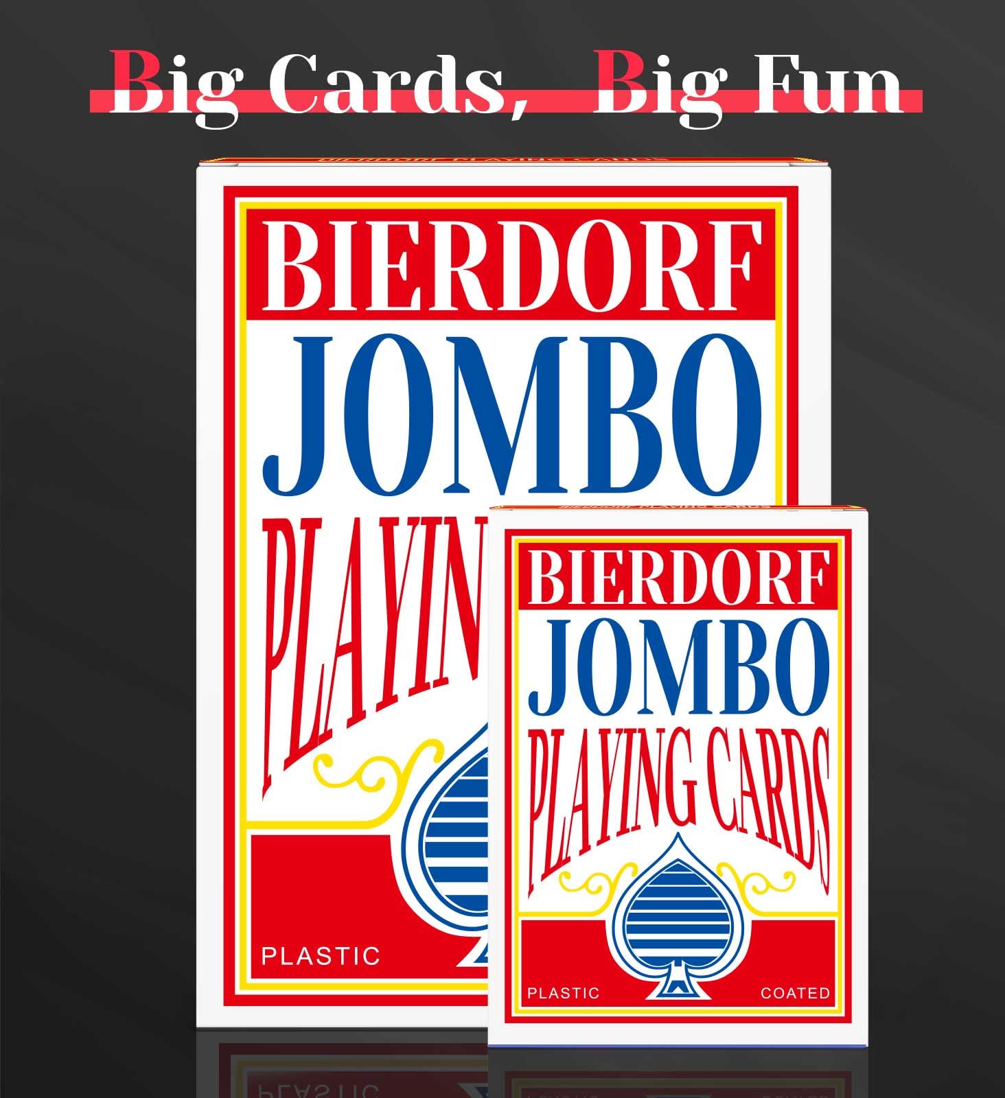 BIERDORF Giant Playing Cards 8x11 Inches – Jumbo Deck for Low Vision & Seniors