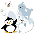 Big Dot of Happiness Arctic Polar Animals Decoration Set - 20 DIY Cutouts for Baby Shower or Birthday