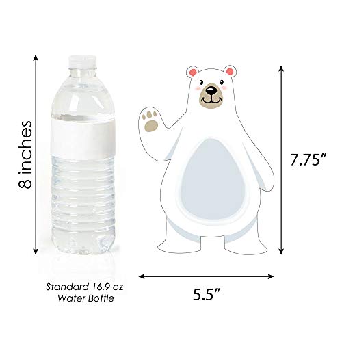 Big Dot of Happiness Arctic Polar Animals Decoration Set - 20 DIY Cutouts for Baby Shower or Birthday