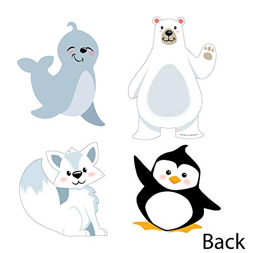 Big Dot of Happiness Arctic Polar Animals Decoration Set - 20 DIY Cutouts for Baby Shower or Birthday