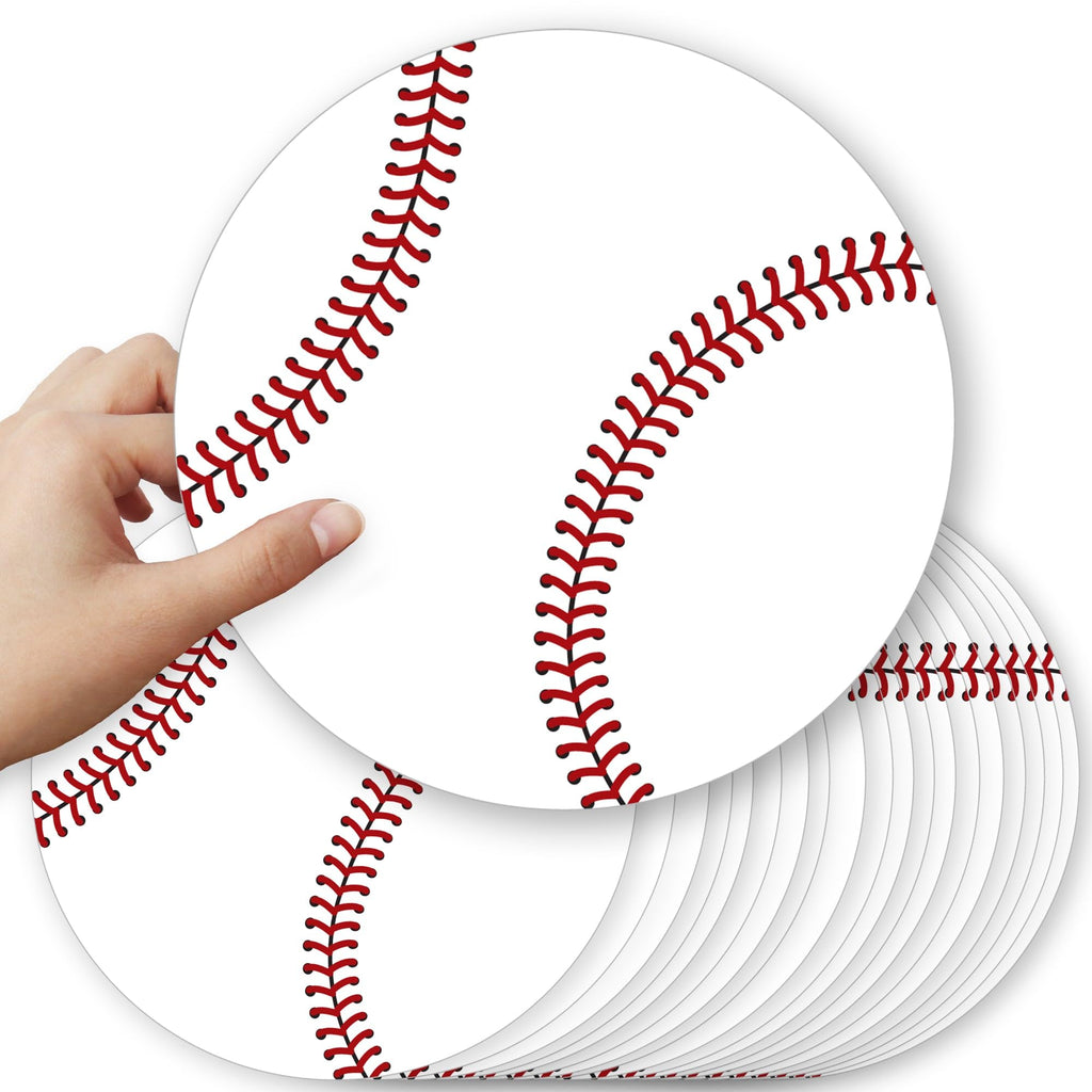 Big Dot of Happiness Batter Up Baseball Party Decorations - 20 Double-Sided Cut-Outs, 7.75 Inch