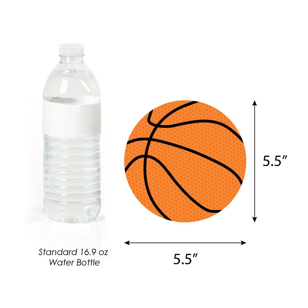 Big Dot of Happiness Nothin' but Net Basketball Paper Cutouts – 20-Piece Set for Sports-Themed Parties