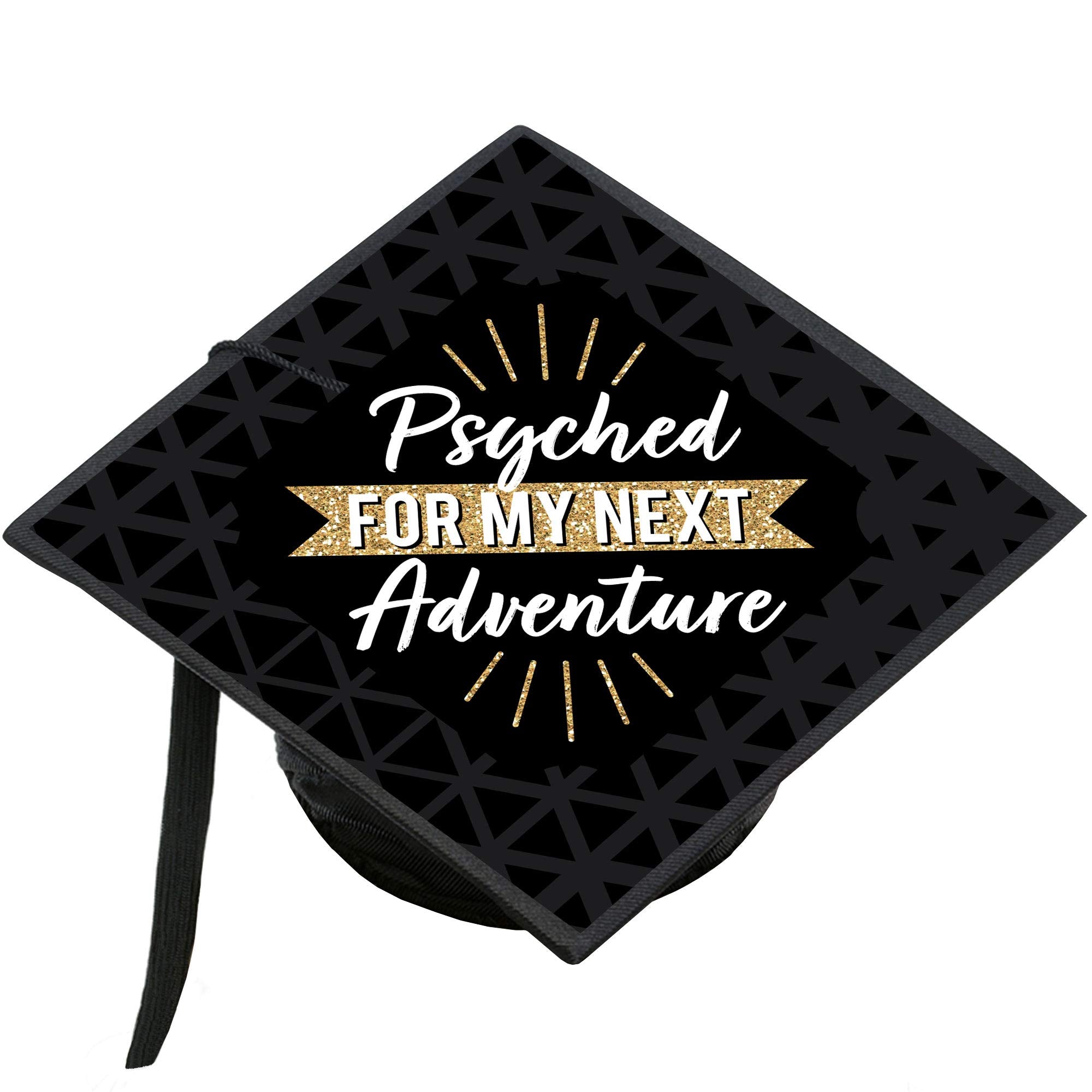 Big Dot of Happiness Psychology Grad Cap Cover Kit – Psyched for My Next Adventure