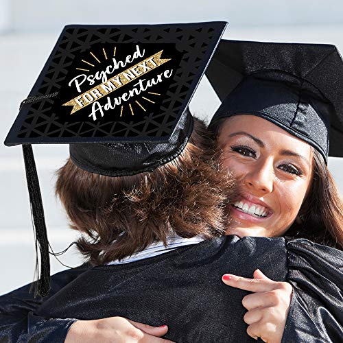 Big Dot of Happiness Psychology Grad Cap Cover Kit – Psyched for My Next Adventure