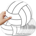Big Dot of Happiness Volleyball Cutouts - 20 Double-Sided 5.5-Inch Premium Paper Decorations for Sports Parties, Birthdays, and Team Events