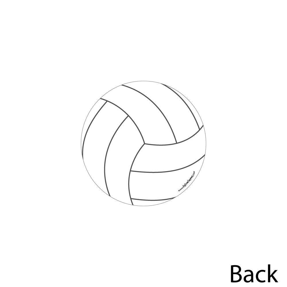 Big Dot of Happiness Volleyball Party Decorations - 20 Double-Sided Paper Cutouts, 5.5-Inch Sports-Themed Decor
