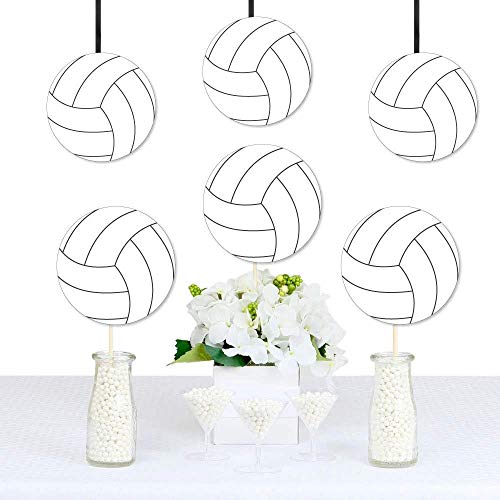 Big Dot of Happiness Volleyball Party Decorations - 20 Double-Sided Paper Cutouts, 5.5-Inch Sports-Themed Decor
