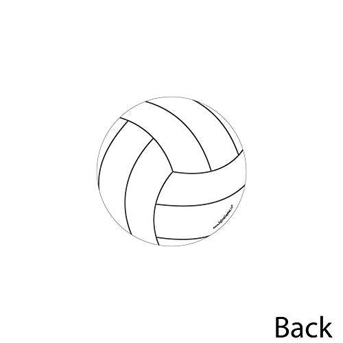 Big Dot of Happiness Volleyball Party Decorations - 20 Double-Sided Paper Cutouts, 5.5-Inch Sports-Themed Decor