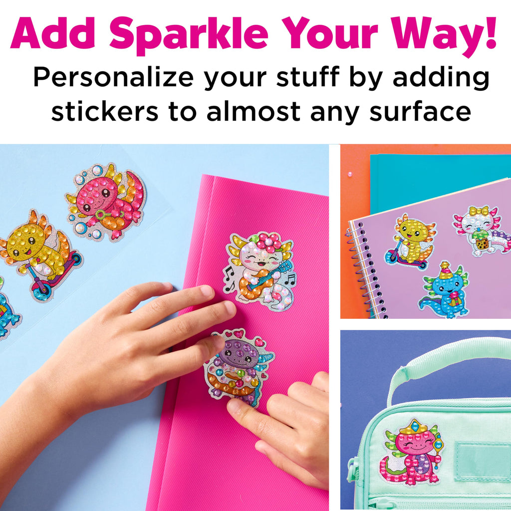 Big Gem Diamond Painting Kit – Axolotl Stickers & Suncatchers for Kids Ages 6-8+