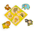 Bigjigs Toys My First Matching Puzzle Safari – Wooden Peg Puzzle for Ages 1+
