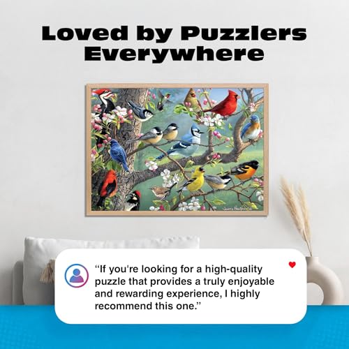Birds in an Orchard 1000-Piece Jigsaw Puzzle by Buffalo Games | Hautman Brothers Art, Includes Poster, 26.75 x 19.75 in