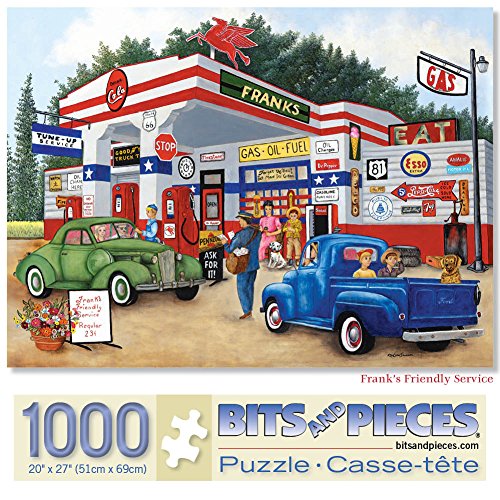 Bits and Pieces 1000 Piece Jigsaw Puzzle – Frank's Friendly Service by Kay Lamb Shannon (20" x 27")