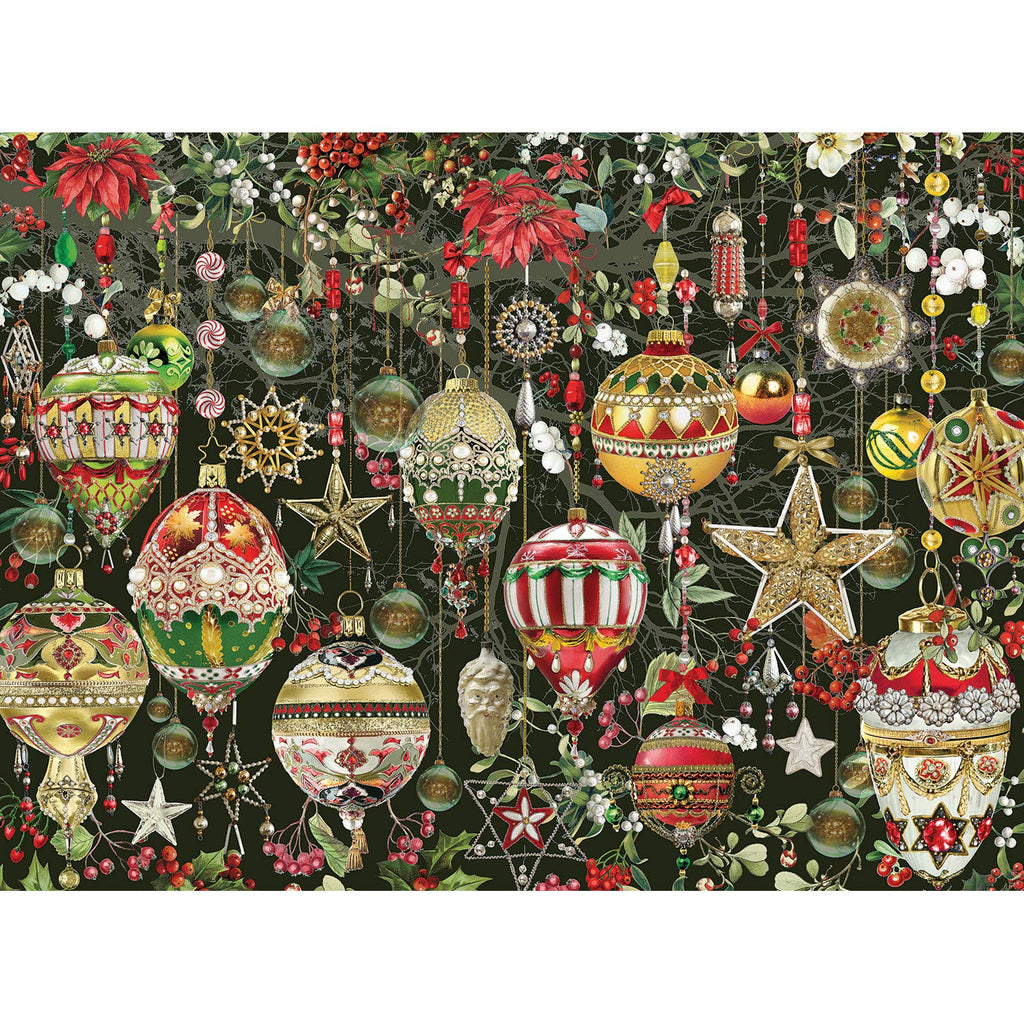 Bits and Pieces 300 Piece Jigsaw Puzzle – Christmas Ornaments by Barbara Behr, 18" x 24"