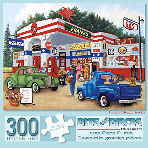 Bits and Pieces 300-Piece Jigsaw Puzzle – Frank's Friendly Service by Kay Lamb Shannon (18" x 24")