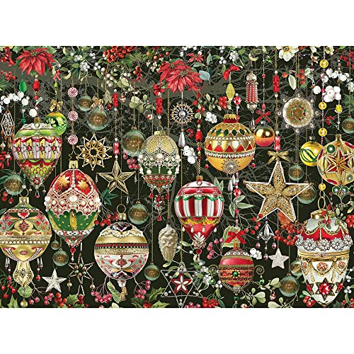 Bits and Pieces 500-Piece Jigsaw Puzzle – Christmas Ornaments by Barbara Behr, 18" x 24"