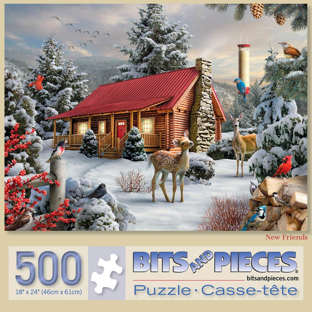 Bits and Pieces 500-Piece Jigsaw Puzzle 'New Friends' by Alan Giana – 18x24 Inch