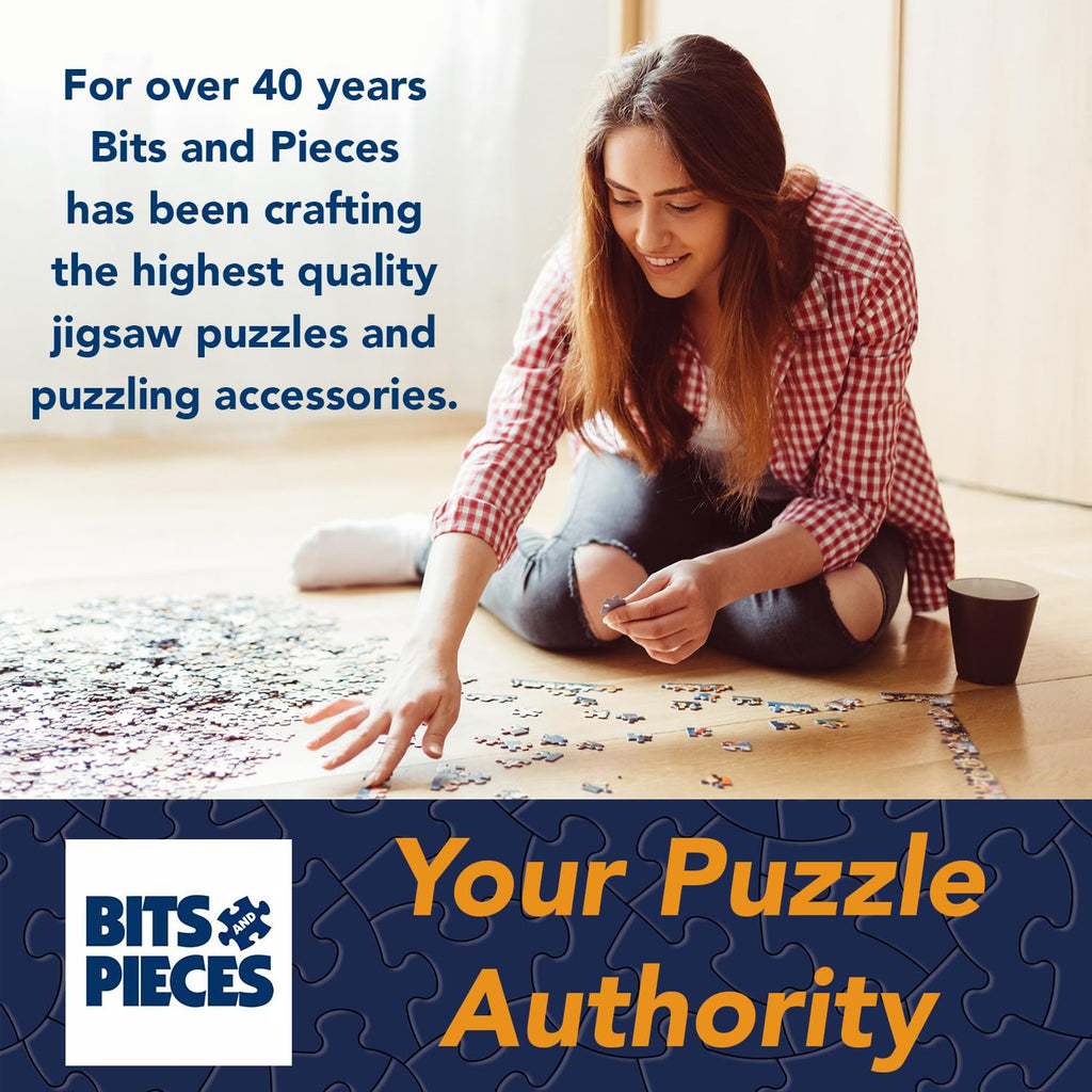 Bits and Pieces 500-Piece Jigsaw Puzzle – Peacocks at Flower Lake by Oleg Gavrilov, 18" x 24"