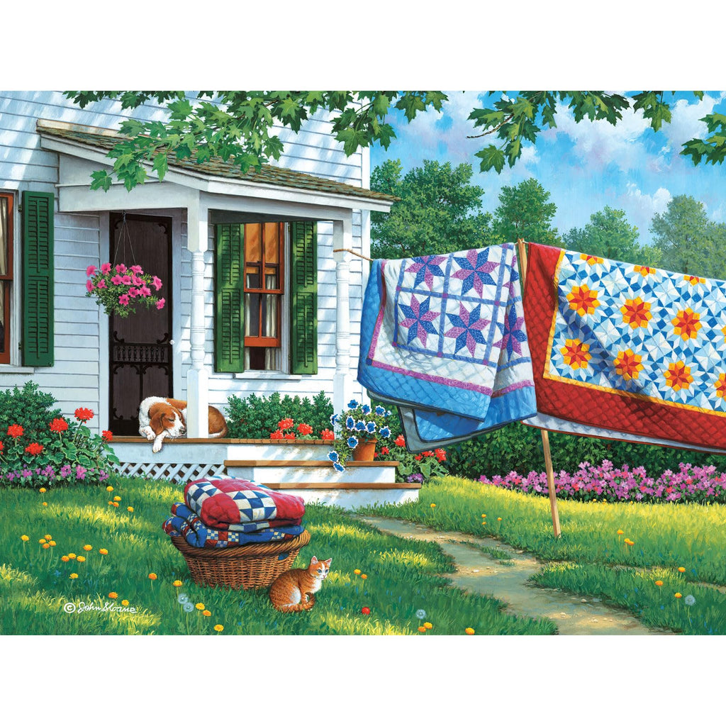 Bits and Pieces Calico Country 300-Piece Jigsaw Puzzle – Large Pieces, 18x24