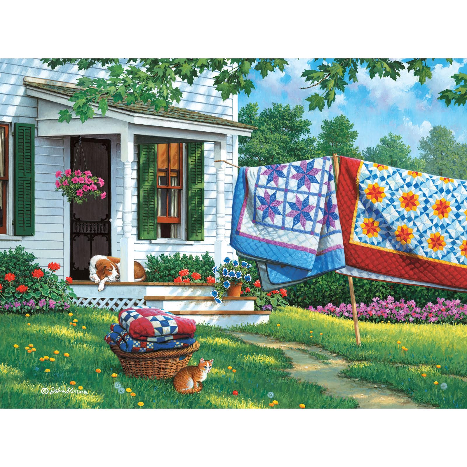 Bits and Pieces Calico Country 300-Piece Jigsaw Puzzle – Large Pieces, 18x24