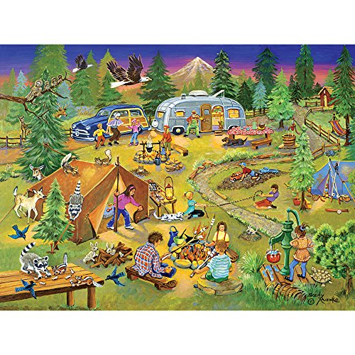 Bits and Pieces 'Camping with Grandma and Gramps' 500-Piece Jigsaw Puzzle – 18" x 24" Finished Size