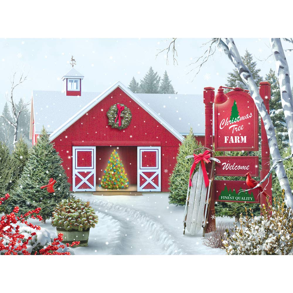 Bits and Pieces Christmas Tree Farm 300-Piece Jigsaw Puzzle - 18x24 Inches