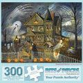 Bits and Pieces Haunted Haven 300-Piece Jigsaw Puzzle – Halloween Jack-o'-Lanterns by Ruane Manning, 18x24 Inches