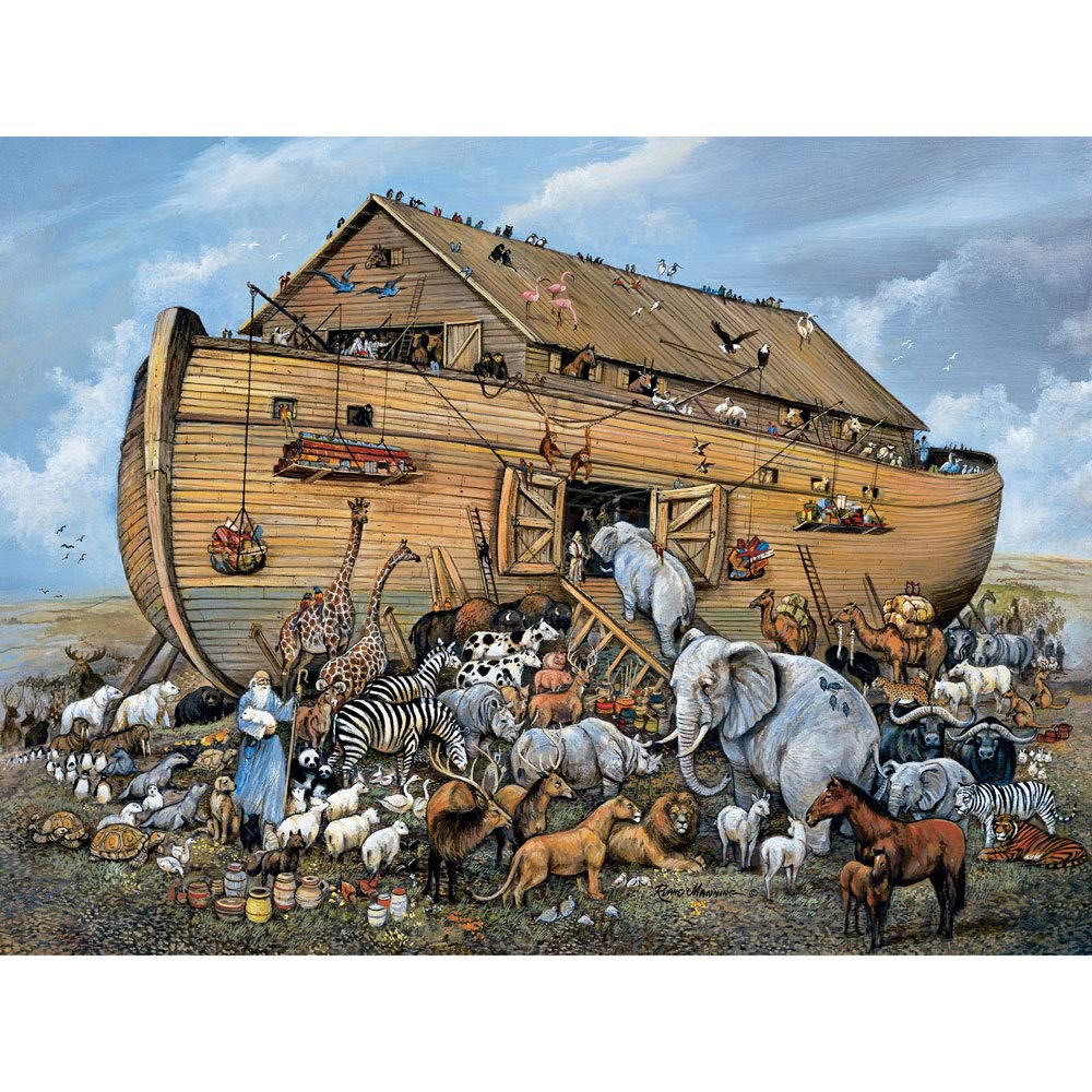 Bits and Pieces Noah's Ark 300 Piece Jigsaw Puzzle for Adults - Large 18x24 Inch Pieces, Random Die Cut, No Two Alike
