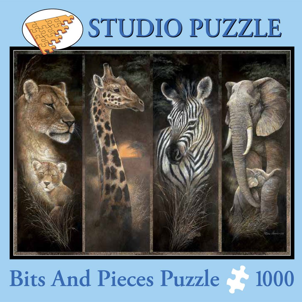 Bits and Pieces Pride of Africa 1000 Piece Jigsaw Puzzle – African Wildlife Art by Ruane Manning