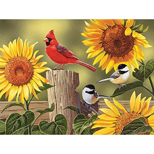 Bits and Pieces Sunflower and Songbirds Jigsaw Puzzle, 500 Pieces (18"x24")