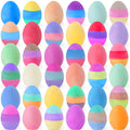 Bkpvr 36-Pack Sidewalk Chalk Eggs – 18 Solid + 18 Mixed Colors, Non-Toxic & Washable for Kids Toddlers Easter Basket