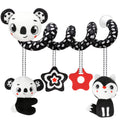 Black and White High Contrast Baby Toy Set for Car Seat, Stroller & Crib – Visual Stimulation and Sorting Play for Newborns up to 12 Months