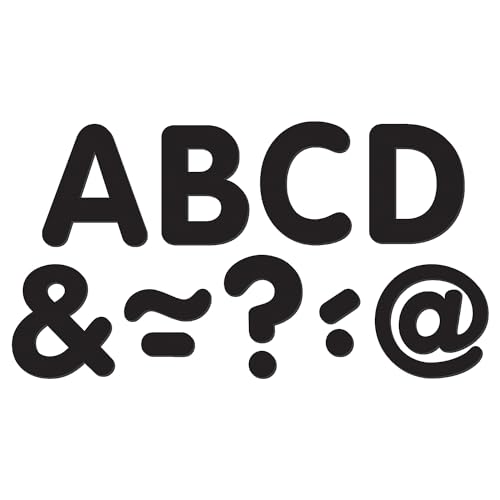 Black Classic 2" Magnetic Letters (87-Piece Set)