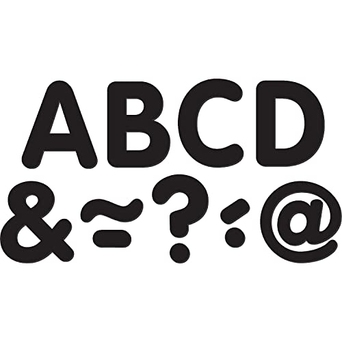 Black Classic 2" Magnetic Letters (87-Piece Set)