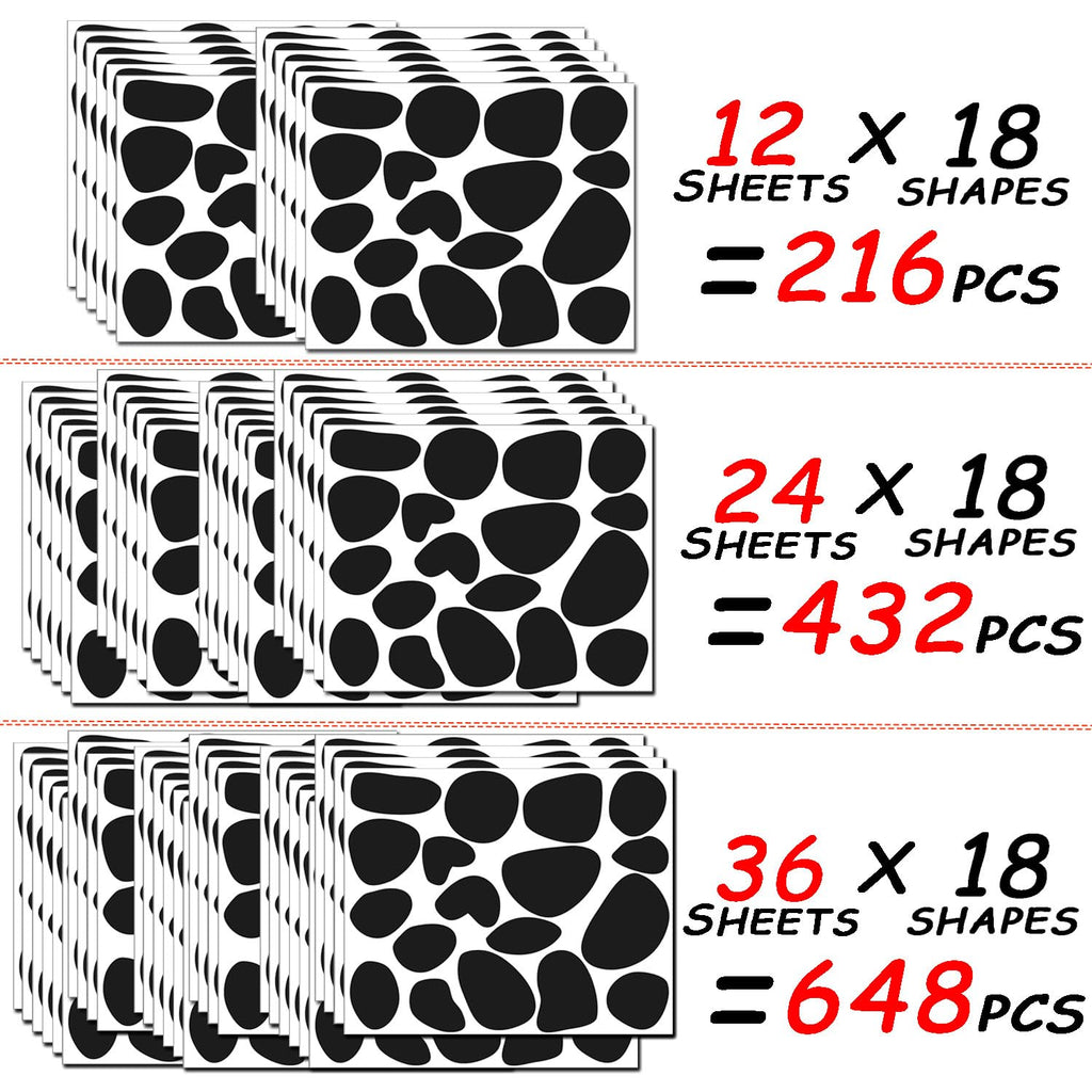 Black Felt Dalmatian Spots – 216 Self-Adhesive Circles for Costumes and DIY Crafts