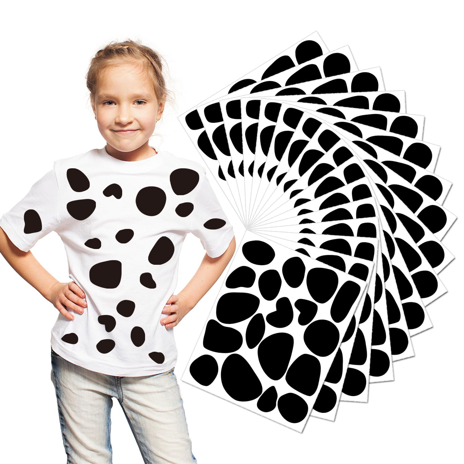Black Felt Dalmatian Spots – 216 Self-Adhesive Circles for Costumes and DIY Crafts