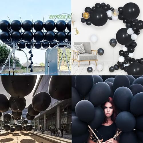 Black Latex Balloons 24 Inch - 15 Pack Jumbo Party Balloons by kockuu