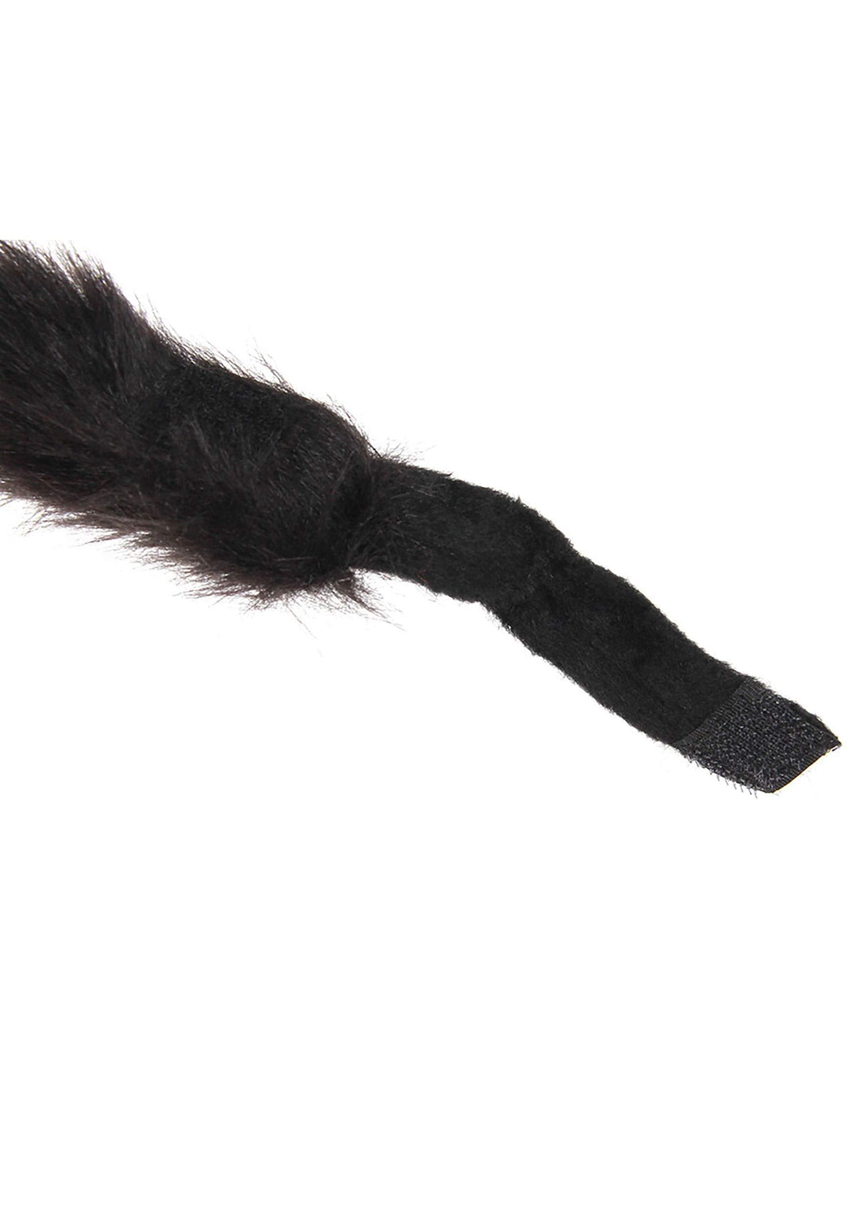 Black & Pink Cat Ears, Collar & Tail Kit - Velvet Headband, Bell Collar, Adjustable Faux Fur Tail