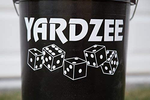 Black Yardzee Vinyl Decal - 11 by 6 Inches for Game Bucket Decoration