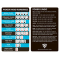Blackjack Poker Hand Ranking Card – Texas Hold'em Cheat Sheet, Waterproof, Double-Sided (1-Pack)