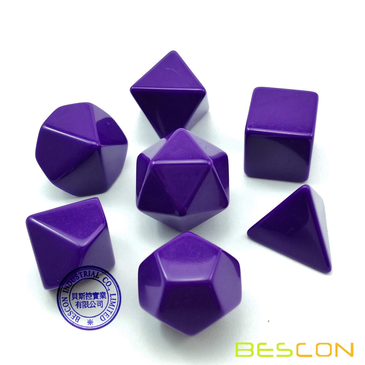 Blank Polyhedral Dice Set 35pcs – Solid Colors Acrylic Dice for DIY Printing and Engraving