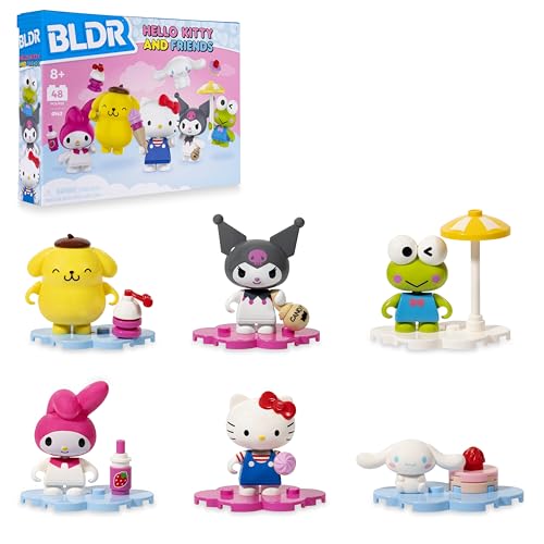 BLDR Hello Kitty and Friends Minifigures 6-Pack – Buildable Figures with Accessories – Amazon Exclusive