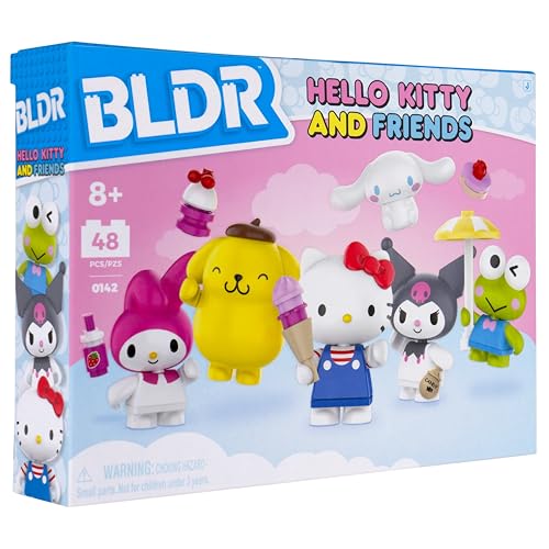 BLDR Hello Kitty and Friends Minifigures 6-Pack – Buildable Figures with Accessories – Amazon Exclusive