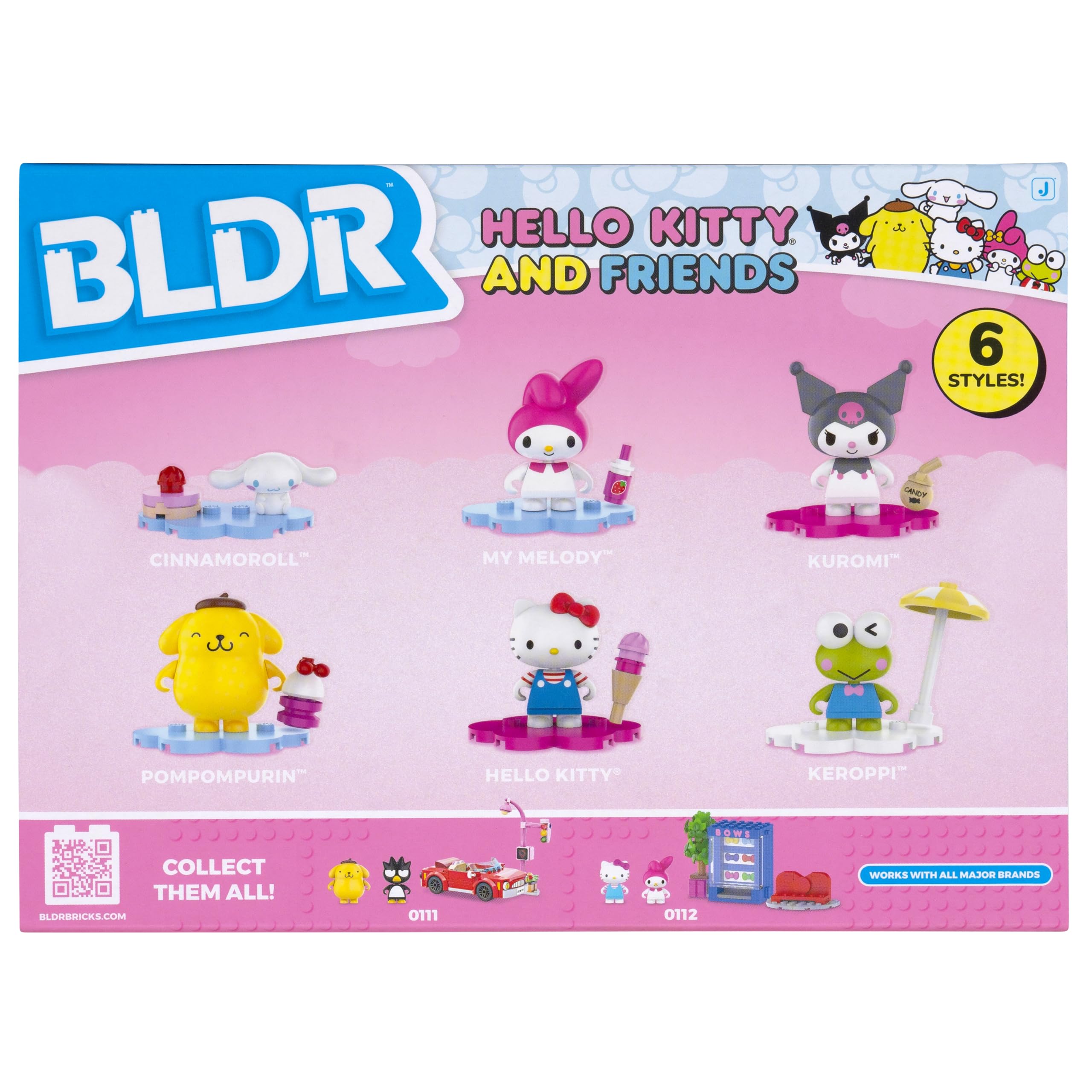 BLDR Hello Kitty and Friends Minifigures 6-Pack – Buildable Figures with Accessories – Amazon Exclusive