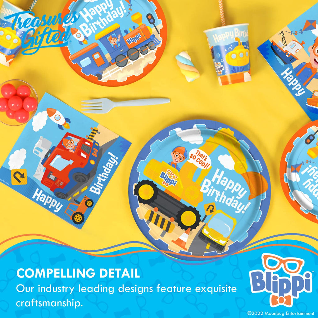 Blippi Tablecloth 54x108 inches – Treasures Gifted Licensed Plastic Party Table Cover