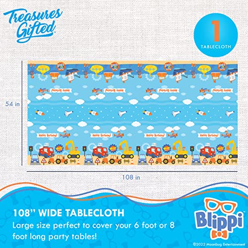 Blippi Tablecloth 54x108 inches – Treasures Gifted Licensed Plastic Party Table Cover