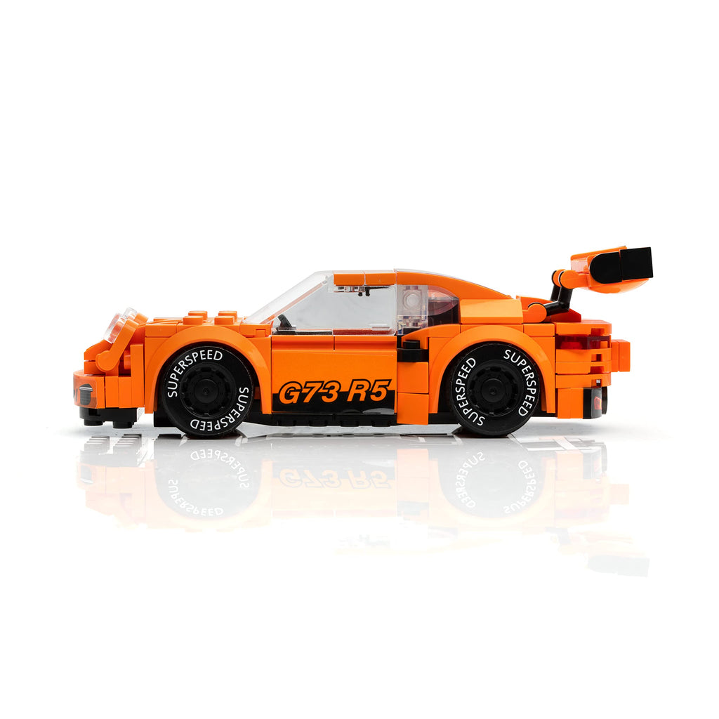 Block Builder 911 Racing Car Building Block Set – 230-Piece Brick Kit for Kids and Adults